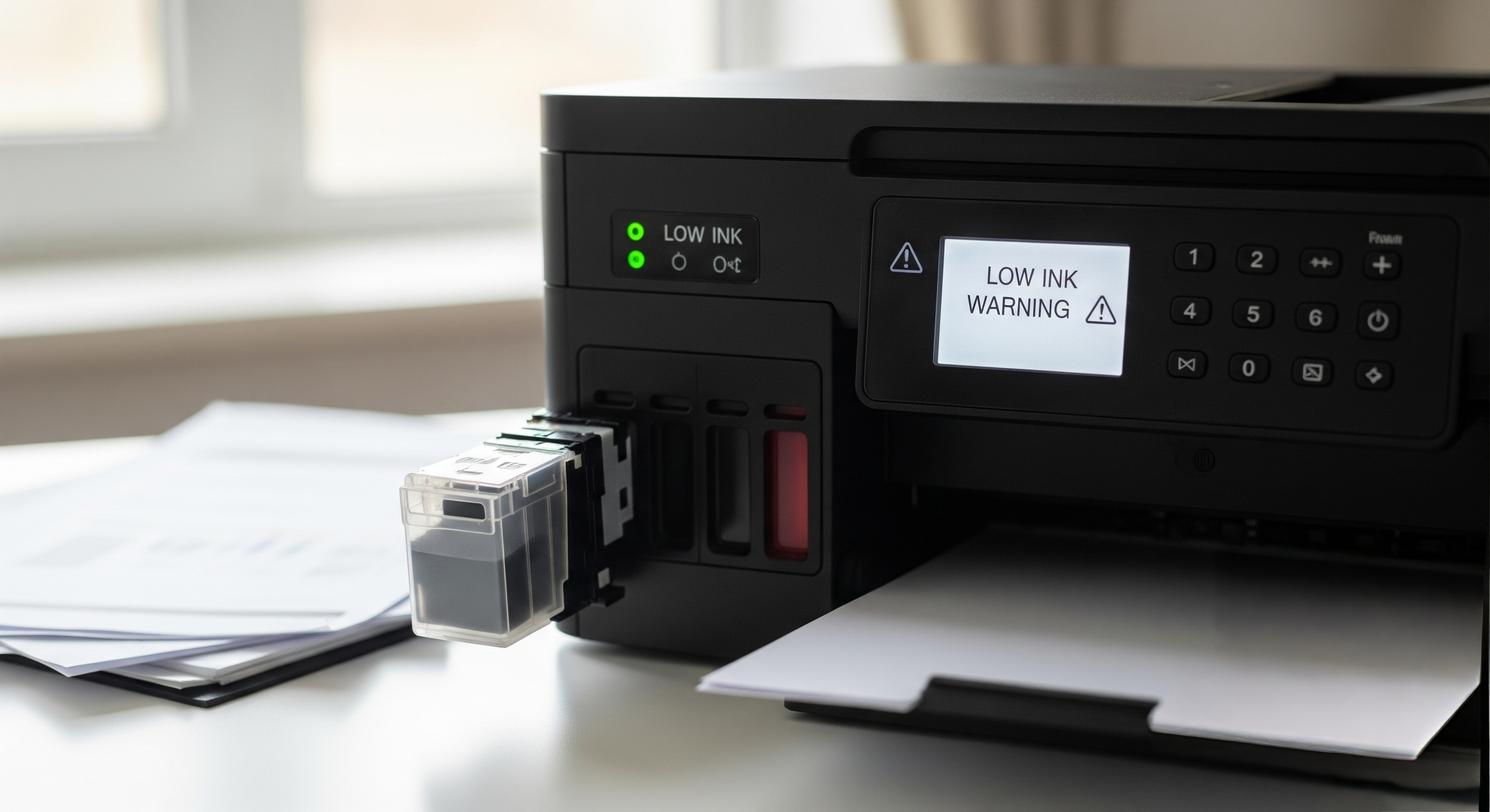 Low Ink or Toner Warning